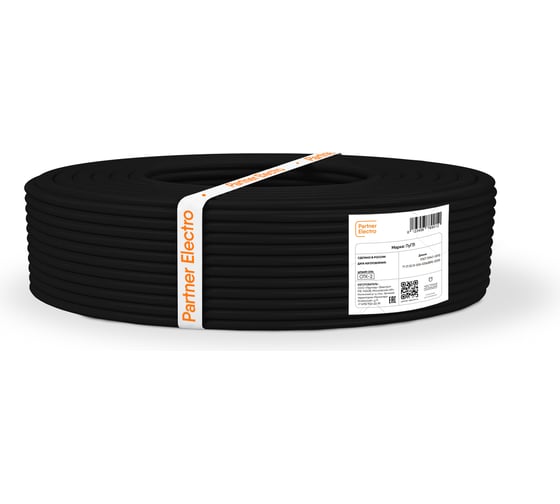Провод Партнер-электро ПуГВнг(А)-LS 1x4 черный (100м) P056G-01N07MC-B100BK