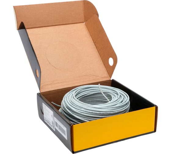 Кабель Cablexpert (RU) UTP indoor 4x2x0.51, медный, кат.5e, однож., 100м, box, серый, UPC-5051E-4-CU/100