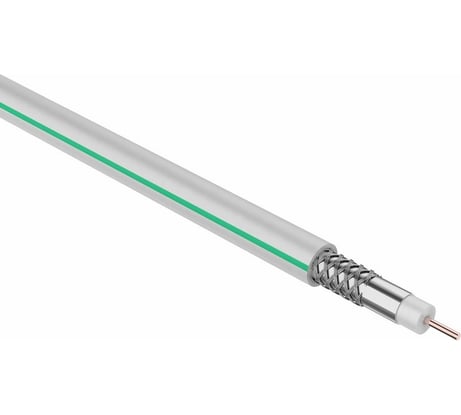 Кабель коаксиальный REXANT MARS 4K Cu/Al/CuSn 75 Ом 100 м белый 01-2501