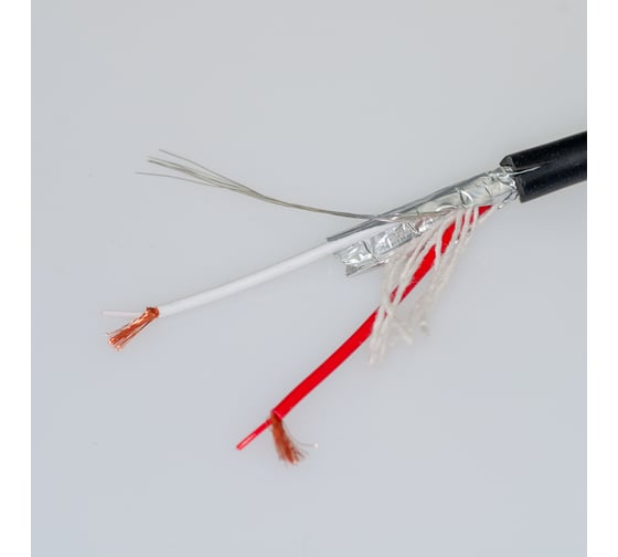 Кабель микрофонный Pro Legend 2х0,5мм², ø 7мм, 2 экрана, черный, PL3148_1 1