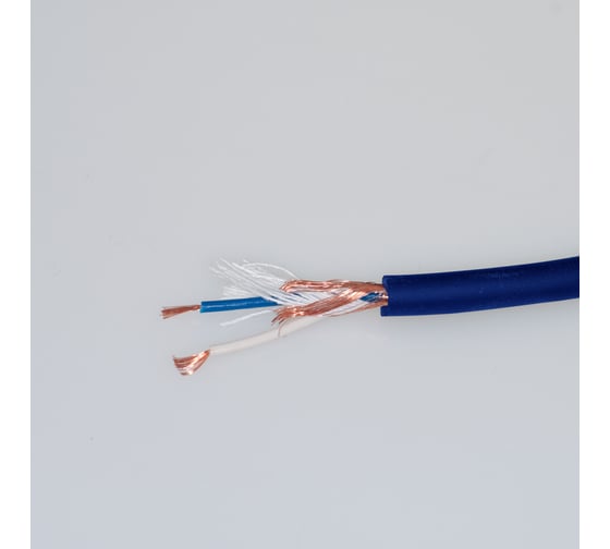 Кабель микрофонный Pro Legend 2х0,24мм², ø 6,5мм, 1 экран, синий, 25м PL3132_25