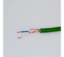 Кабель микрофонный Pro Legend 2х0,24мм², ø 6,5мм, 1 экран, зеленый, 100м PL3133