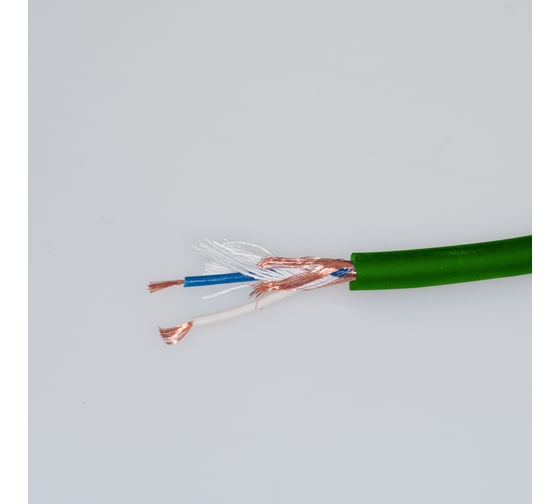 Кабель микрофонный Pro Legend 2х0,24мм², ø 6,5мм, 1 экран, зеленый, 35м PL3133_35 1