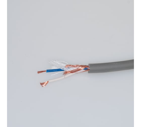 Кабель микрофонный Pro Legend 2х0,24мм², ø 6,5мм, 1 экран, серебряный, 6м PL3135_6