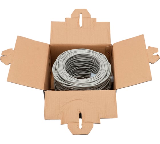 Кабель Cablexpert FTP indoor 4x2x0.48, CCA, кат.5е, однож., 100м, box, серый, FPC-5004E-SOL/100