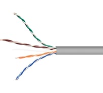 Кабель Cablexpert UTP indoor 4x2x0.51, CCA, кат.5е, одножильный, 25м, серый, UPC-5051E-SOL/25