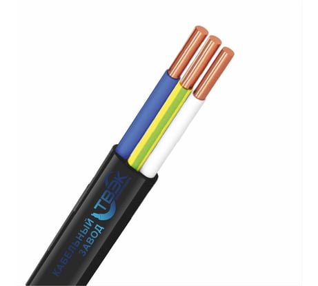 Силовой кабель ВВГ-Пнг(A)-LS ТВЭК 3x1,5 мм2, 1.35 мм, заполненный,100 метров, ГОСТ К-00-900