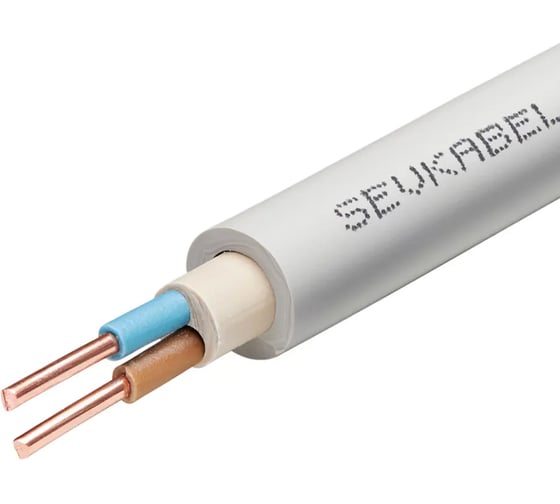 Кабель Севкабель NYM нгLS 2х1,5 мм 100 м 05565