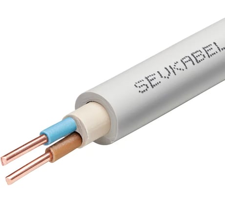 Кабель Севкабель NYM нгLS 2х1,5 мм 10 м 05562