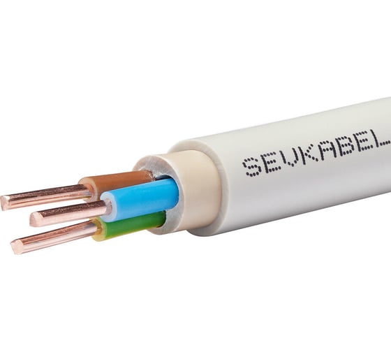 Кабель Севкабель NYM нгLS 3х2,5 мм 50 м 05461