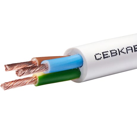 Провод Севкабель ПВС 3х1,5 мм, ГОСТ, 5 м 05472