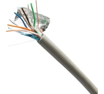 Кабель FTP OXION Cat. 5е 26AWG медь 40 м+4 шт колпачка+4 шт коннектора RJ-45, арт. BLK14465950-40-4-4