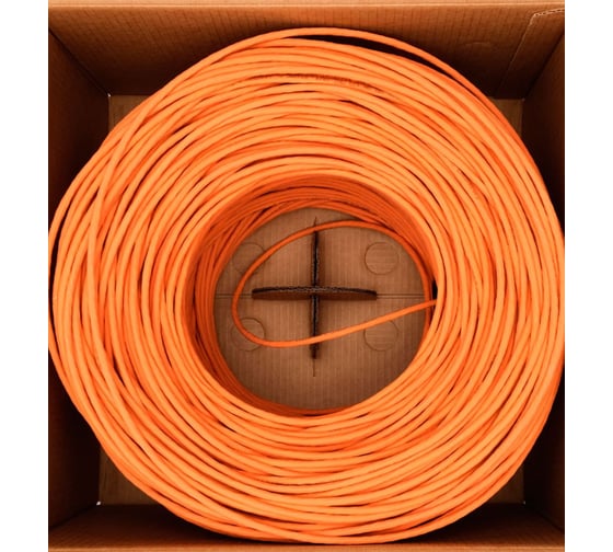 Кабель Cablexpert (RU) UTP-LSZH 4x2x0.51, медный, кат.5e, однож., 305м, box, оранжевый, UPC-5051E-LSZH-4-CU