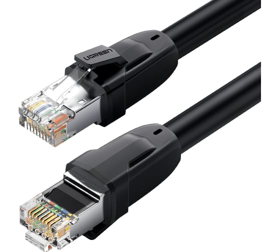 Кабель Ugreen NW121 (70330) Cat8 CLASS I S/FTP Round Ethernet Cable. Длина: 3м. Цвет: черный 70330_