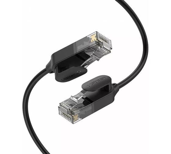 Кабель Ugreen NW122 () CAT 6A Pure Copper Ethernet Cable. Диаметр: 2,8. Длина: 3м. Цвет: черный 70653