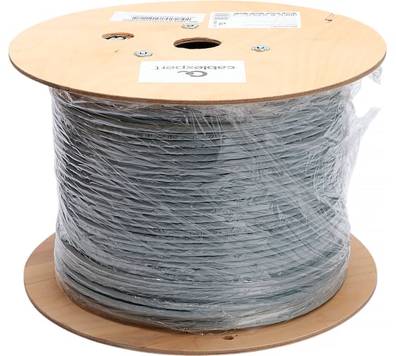 Кабель Cablexpert (RU) UTP indoor 4x2x0.55, медный, кат.6, однож., 305м, coil, серый, UPC-6055-4-CU