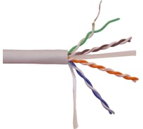 Кабель LANMASTER U/UTP, 4 пары, Кат. 6, с перегородкой, 550Mhz, LSZH, нг(A)-HF, серый, 305 м LAN-6EUTP-HFLT-GY