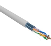Кабель витая пара F/UTP, CAT 5e, PVC нг(А)-LS, 4x2х0,52мм, 4PR, 24AWG, внутренний, серый, 305 м РФ REXANT 01-0141-R
