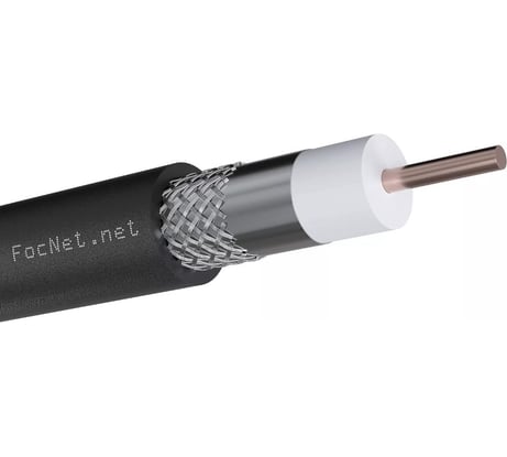 Кабель FocNet RG-59U IT cable, 75 Ом, CU, черный (250м) 1603001465022