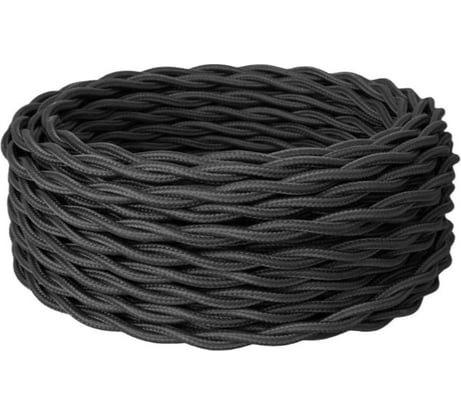 Силовой кабель Retro Electro, ретро, 3х2,5, черный, длина бухты 20 2254740