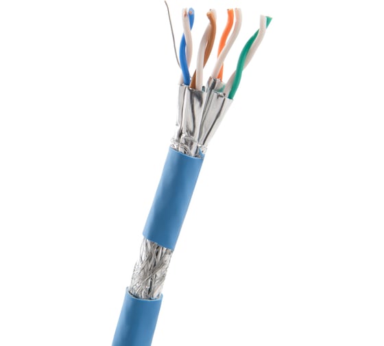 Кабель витая пара Advant ADV6а-S234LВ категория 6а, S/FTP, 4P, AWG23, оболочка LSZH, цвет: синий, ADV6a-S23LB (305m)