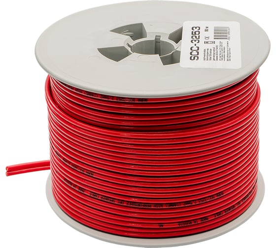 Кабель акустический AURA OFC, красный, 2.5мм2, 50м/катушка SCC-3253 1