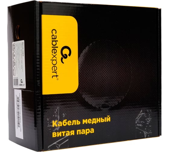 Кабель Cablexpert (RU) FTP indoor 4x2x0.57, медный, кат.6, однож., 100м, box, серый, FPC-6057-4-CU/100