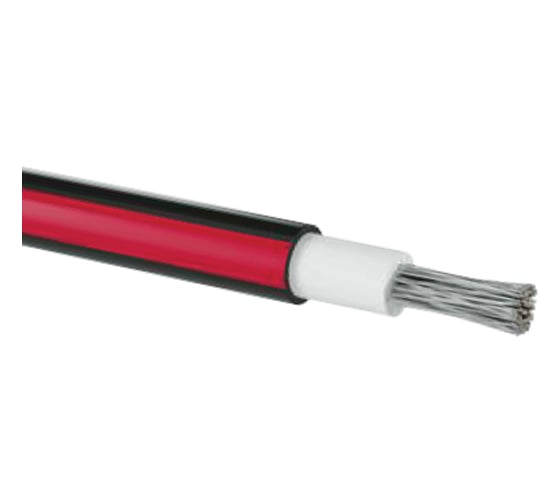 Провод TDM КГФР 1x6,0-1, черно-красный, 100м SQ0132-0022