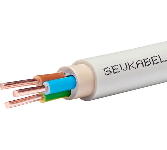 Кабель Севкабель NYM нгLS 3х1,5 мм, 30 м 05528