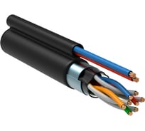 Витая пара ITK F/UTP кат.5Е 4х2х24AWG solid LDPE + кабель питания 2x0,75мм2, 305м, черный LC3-C5E04-379