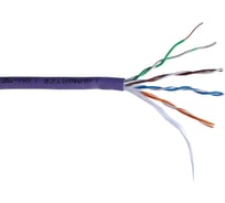 Кабель LANMASTER UTP, 4 пары, Кат. 5e, нг(А)-HFLTx, фиолетовый, 305м в кат., LAN-5EUTP-HFLT-VI