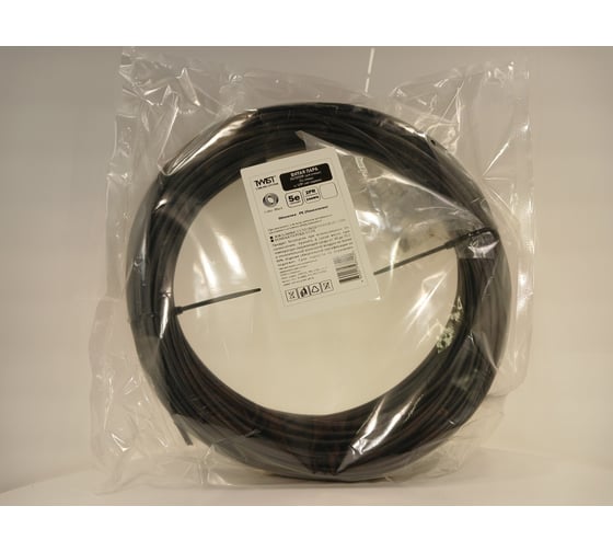 Витая пара TWIST UTP, 2 пары, 5E, CU, наружный, PE, чёрный, 150 м UTP2-C5E-CU-OUT-PE-150-TWCS