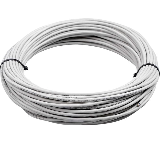 Витая пара Retic UTP, 2 пары, 5E, CU, внутренний, PVC, серый, 80 м UTP2-C5E-CU-IN-PVC-80-TWCS 1