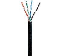 Кабель витая пара FilumU/UTP 5e кат. 4 пары, 24AWG, чистая медь, коробка 305м, внешний PE, черный FL-PF-5E-UUTP4-24AWG-PE-305-BK