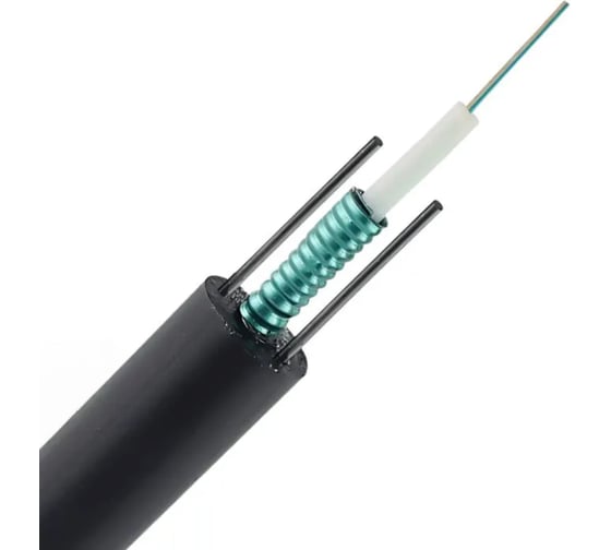 Кабель оптический Filum 2 волокна G.652D, loose tube, внешний (PE), бронированный сталь. гофр. лентой, чёрный 1м FL-GYXTW-1/2G652