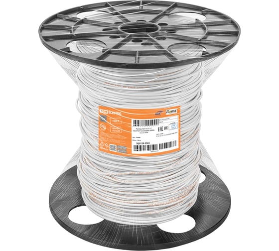 Провод TDM ELECTRIC ПуГВ нг(А)-LS 1x4,0 ГОСТ на катушке (300м), белый TDM SQ0124-2585