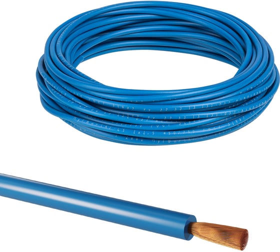 Провод TDM ELECTRIC ПуГВнг(А)-LS 1x6, ГОСТ, 10м, синий SQ0124-2719