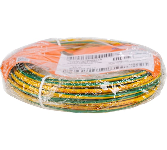 Провод TDM ELECTRIC ПуГВнг(А)-LS 1x4, ГОСТ, 10м, желто-зеленый SQ0124-2727