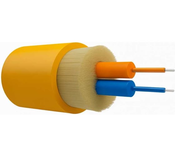 Оптический кабель внутренний NTSS PREMIUM 2 волокна OS2, 9/125, LSZH(нг(A)-HF), жёлтый (3000 м) NTSS-FO-D-IN-PM-9-2-LSZH 1