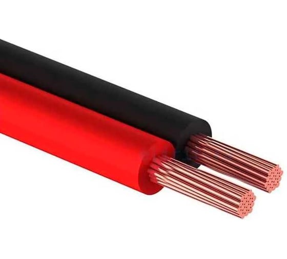 Кабель акустический DORI 2x1,0 мм 50м красно-чёрный, шт 51064