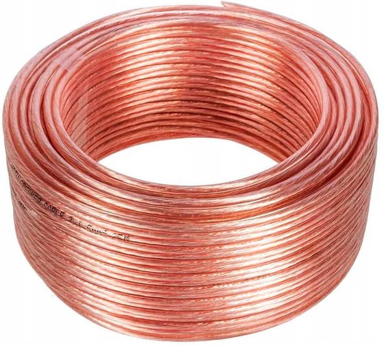Кабель акустический DORI 2x1,00 мм 30м прозрачный, шт 50449