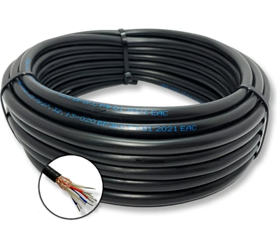 Кабель монтажный БУРЕВЕСТНИК мкэш 10x0.35 мм2, 50м BOZ48558L50