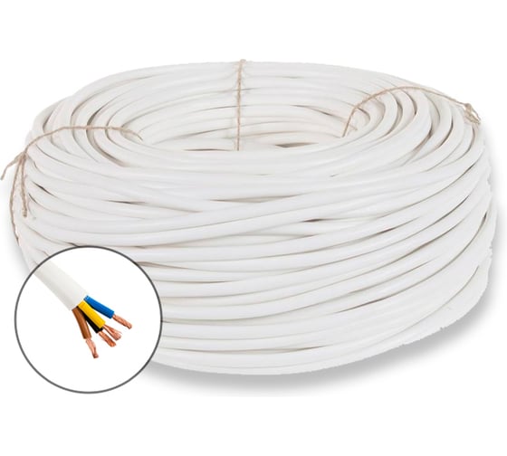 Провод бытовой БУРЕВЕСТНИК ПВСнг(A)-LS 4x1 мм2, 50м BOZ76358L50