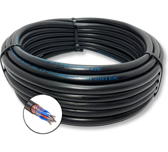 Кабель монтажный экранированный БУРЕВЕСТНИК мкэшвнг(a)-ls 1x2х1 мм2, 50м BOZ48687L50 1