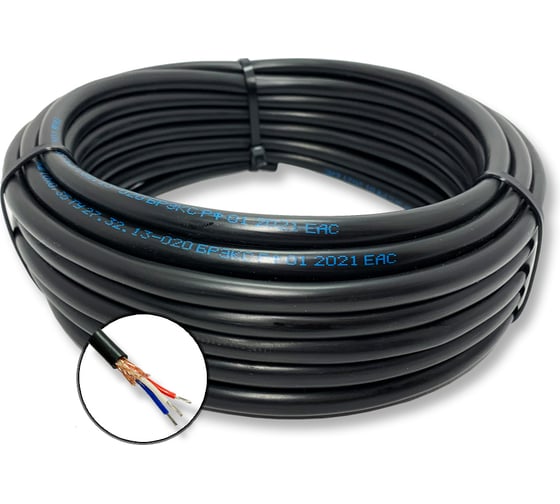 Кабель монтажный БУРЕВЕСТНИК мкэшнг(a)-ls 3x1 мм2, 30м BOZ434859L30