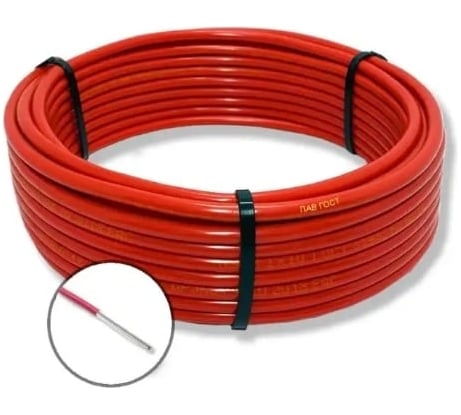 Провод БУРЕВЕСТНИК установочный пав 1x6 мм2 красный, 15м BOZ251811L15