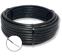 Провод установочный БУРЕВЕСТНИК пав 1x4 мм2 черный, 15м BOZ251807L15