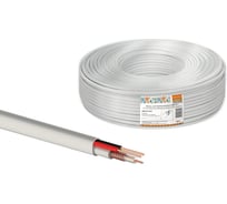 Кабель для видеонаблюдения белый КВК-В-2 2х0,5 мм TDM ELECTRIC 200 метров, для внутренней прокладки, серия "Народная" SQ0123-0101