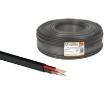 Кабель для видеонаблюдения черный КВК-П-2 2х0,5 мм TDM ELECTRIC 200 метров, для наружной прокладки, серия "Народная" SQ0123-0102