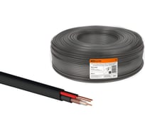 Кабель для видеонаблюдения черный, КВК-П-2 2х0,75 мм² TDM ELECTRIC (200м), для наружной прокладки, "VISION" SQ0123-0004